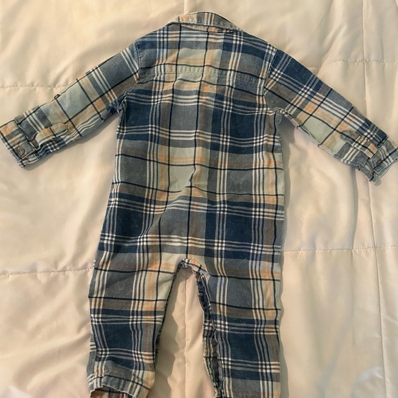 Baby overall blue & white checkered size 6-9 months 7’s for all mankind - Picture 3 of 3